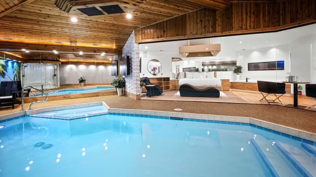 Shared indoor hot tub
