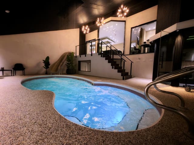 Shared indoor hot tub