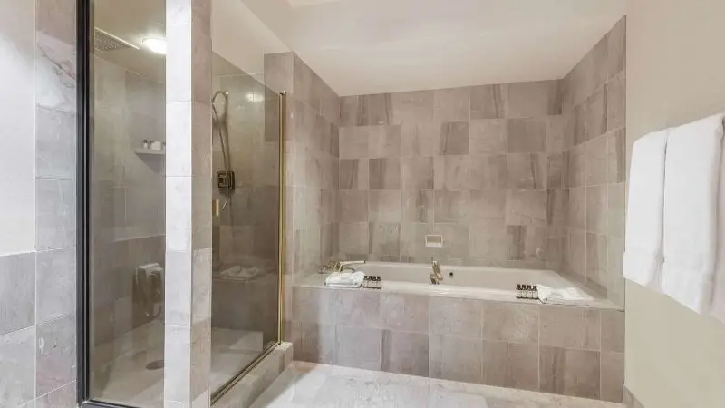 In-room hot tub at The Antlers, A Wyndham Hotel in Colorado Springs, CO