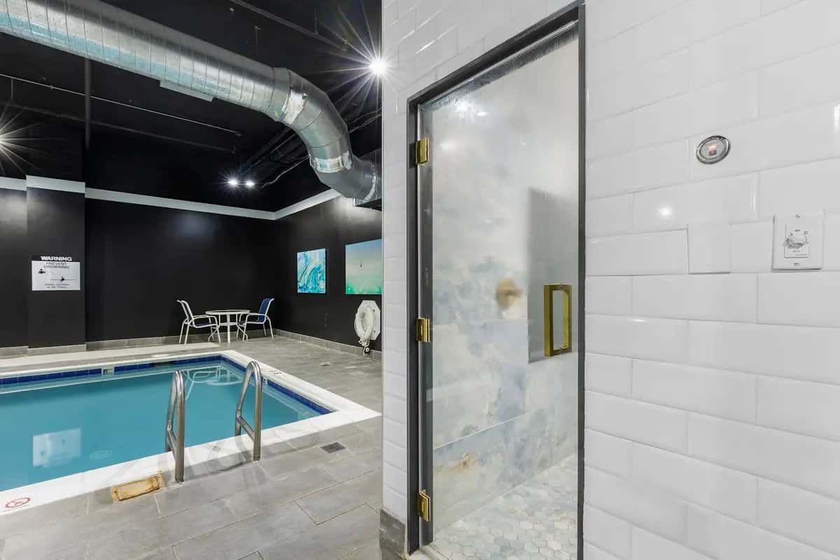 Shared indoor hot tub at The Armon Hotel & Conference in Stamford, CT