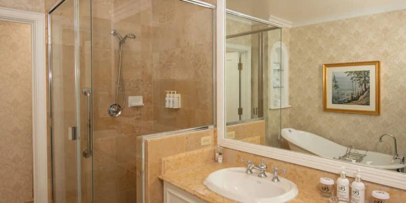 Deep soaking bathtub for the Cheyenne Lake Suites at The Broadmoor