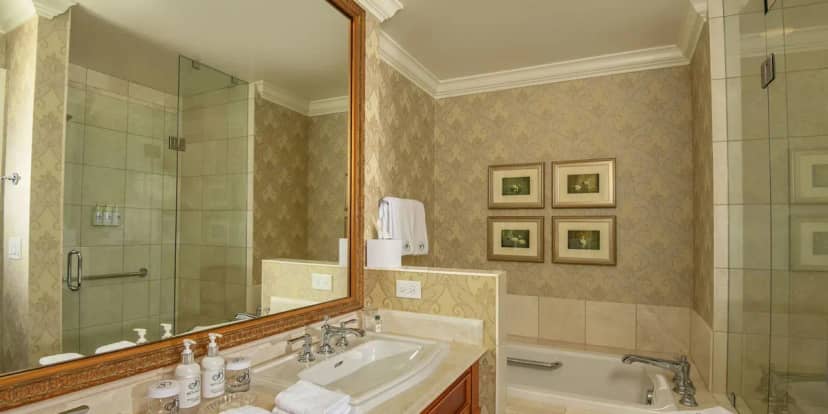 Deep soaking bathtub for the Lakeside Junior Suites at The Broadmoor