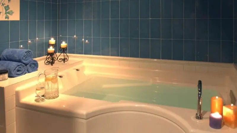 In-room hot tub at The Broadmoor in Colorado Springs, CO