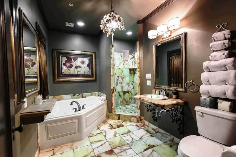 Private in-room jacuzzi tub at The Campbell Hotel