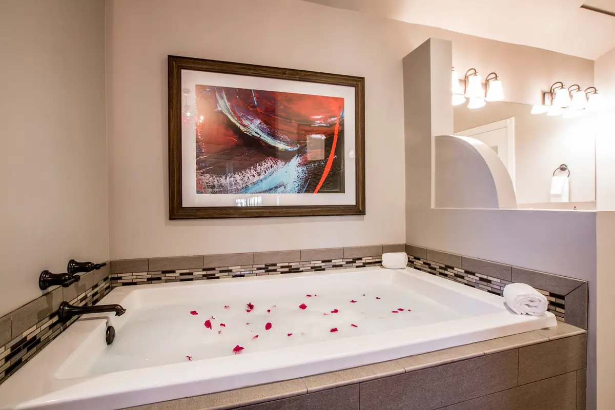 Private in-room jacuzzi tub at The Chateau at Lake La Quinta