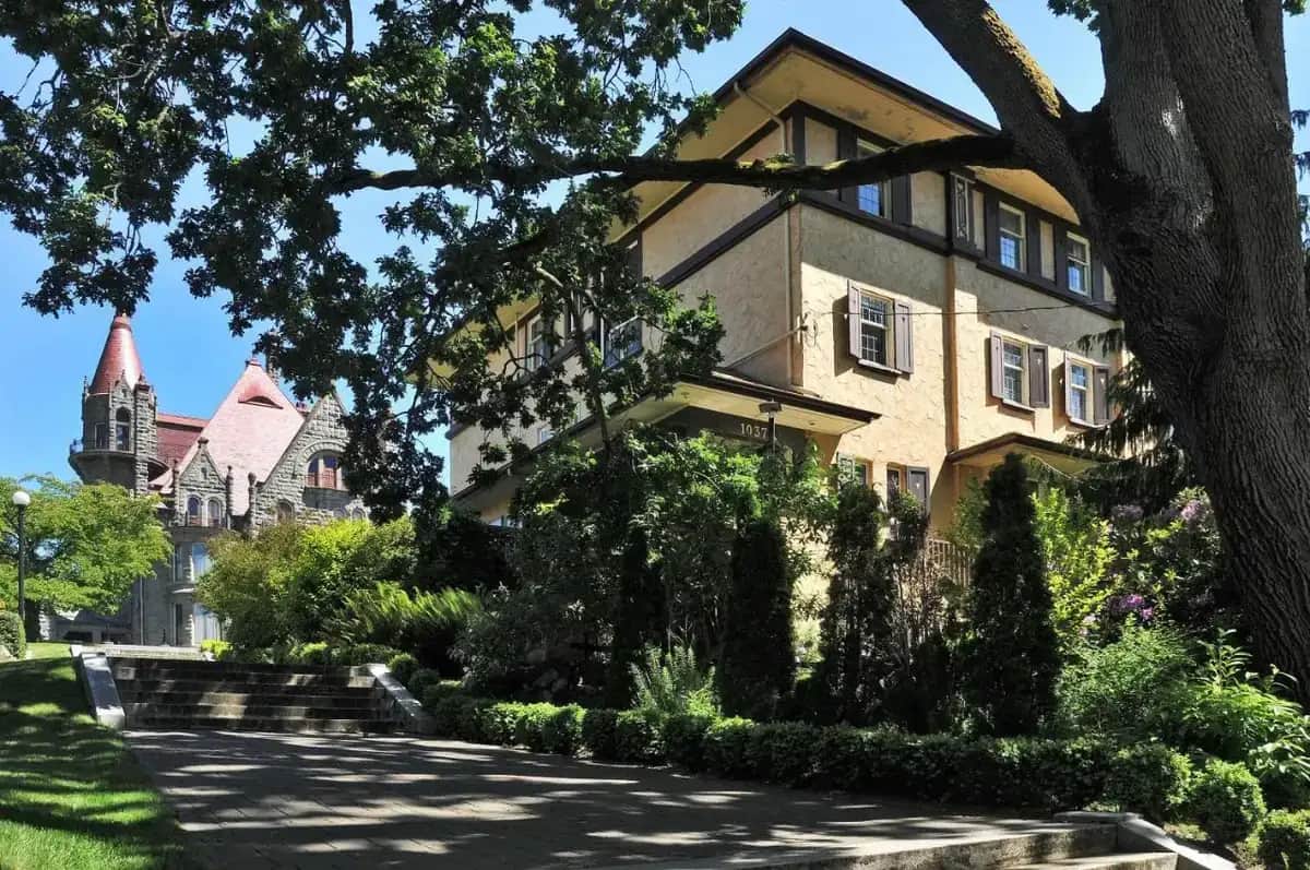 a large house with a tree in front of it at The Craigmyle Inn in Victoria