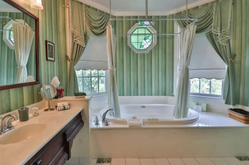 Private in-room jacuzzi tub in the Carolina Room at The Cypress Inn
