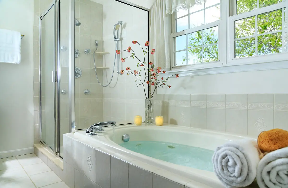 The Inn at Westwynd Farm Private in-room jacuzzi tub