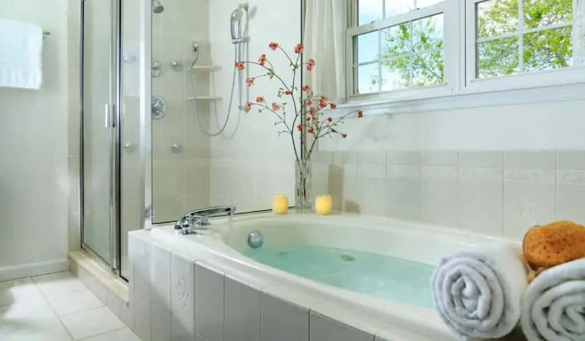 In-room hot tub at The Inn at Westwynd Farm in Hummelstown, PA