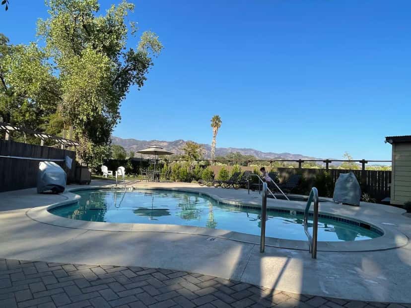 Shared outdoor hot tub at The Inn on Pine in Calistoga, CA