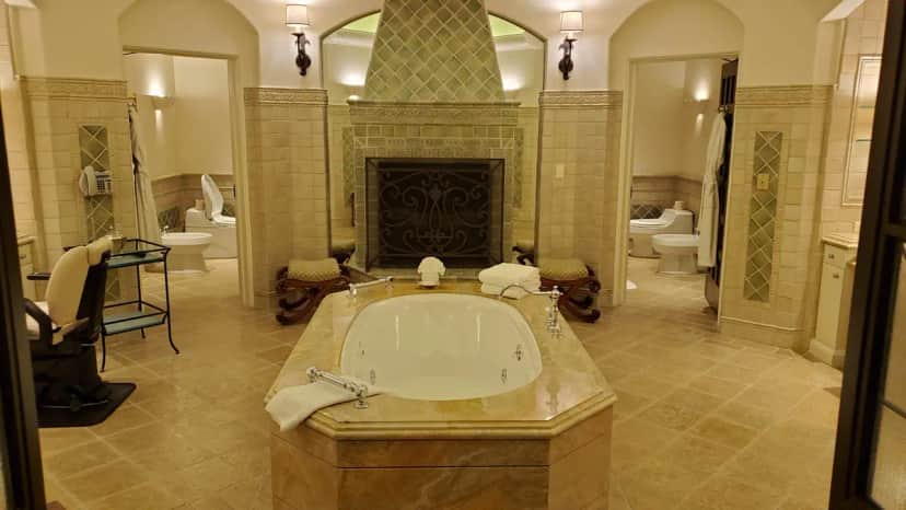 Private in-room jacuzzi tub at The Mansion at MGM Grand