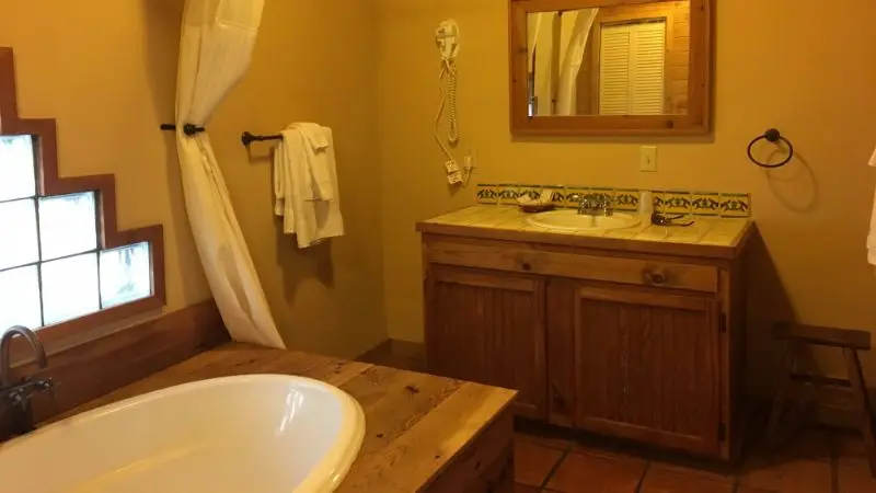In-room hot tub at The Maverick Inn in Alpine, TX