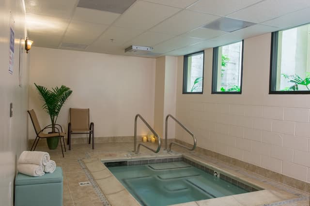 Shared indoor hot tub