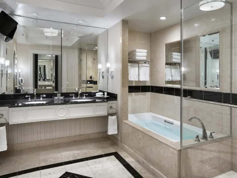 In-room hot tub at The Palazzo at The Venetian in Las Vegas Strip, NV