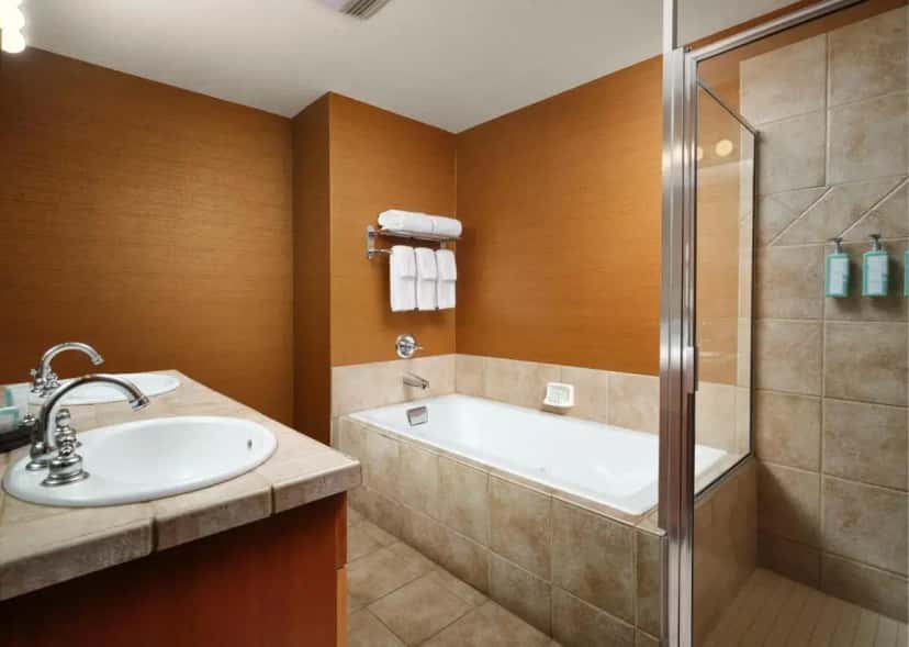 In-room hot tub at The Residences at Main Street Station by Hyatt Vacation Club in Silverthorne, CO