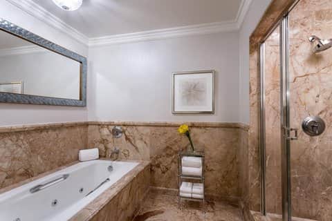 Private in-room jacuzzi tub at The Ritz-Carlton, Marina del Rey