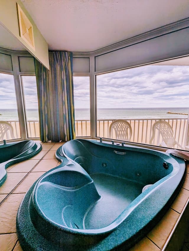 Private outdoor hot tub