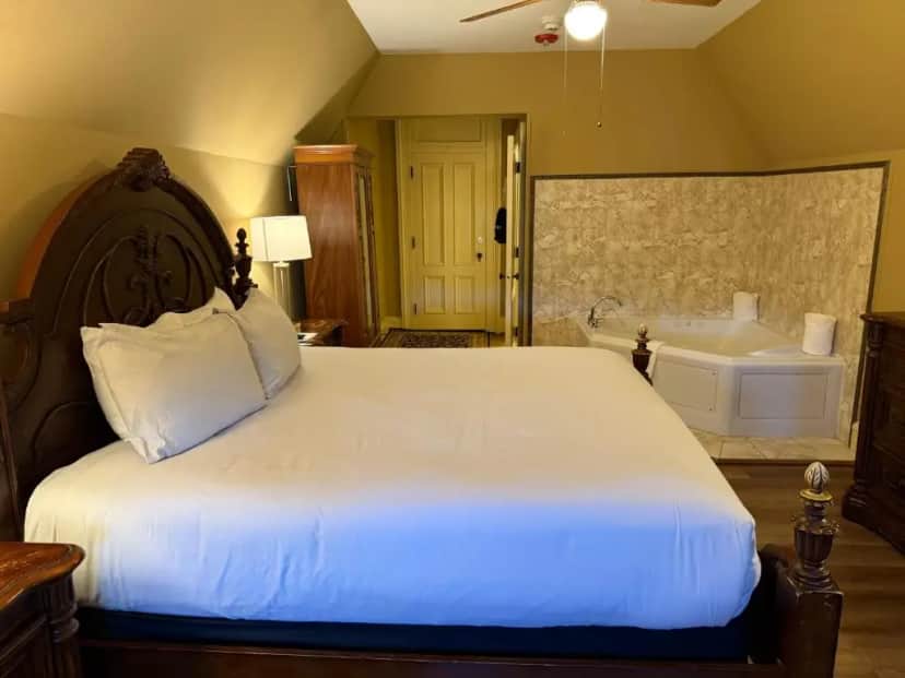 Private in-room jacuzzi tub in the King Room with Spa Bath at The Stonehurst Manor