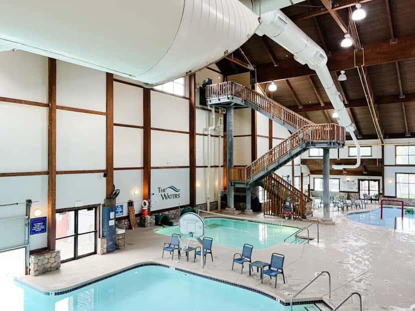 Shared indoor hot tub at The Waters of Minocqua in Minocqua, WI