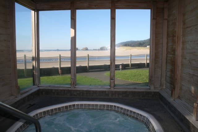 Private outdoor hot tub