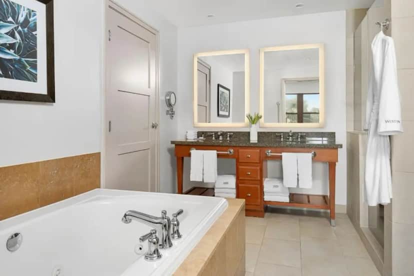 Private in-room jacuzzi tub in the One-Bedroom Villa with Balcony and Whirlpool at The Westin Desert Willow Villas, Palm Desert