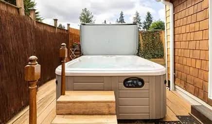 Private in-room jacuzzi at Tiny House with private Hot Tub near Seattle