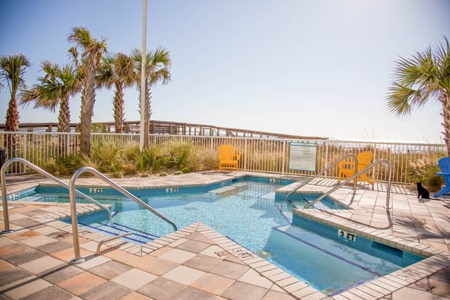 Shared outdoor hot tub