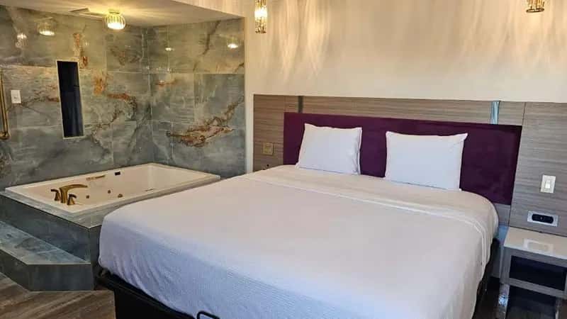 In-room hot tub at Travelodge by Wyndham Fullerton Near Anaheim in Fullerton, CA