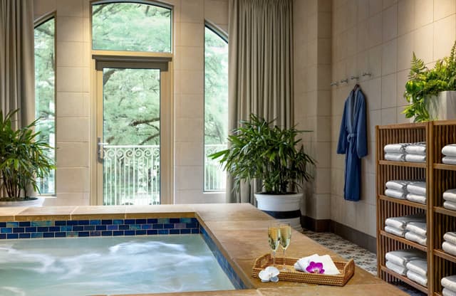 Shared indoor hot tub
