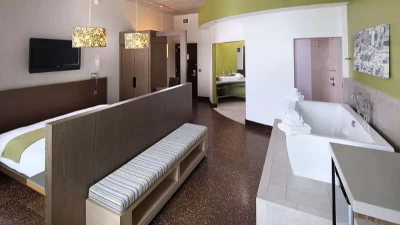 In-room hot tub at Tulyp, Tapestry Collection by Hilton in Holland, MI