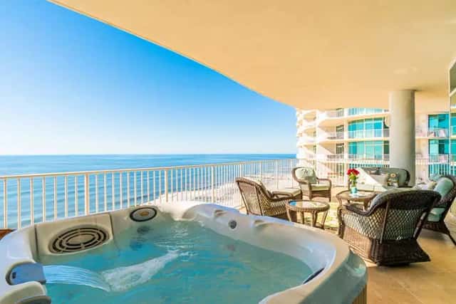 Private in-room hot tub