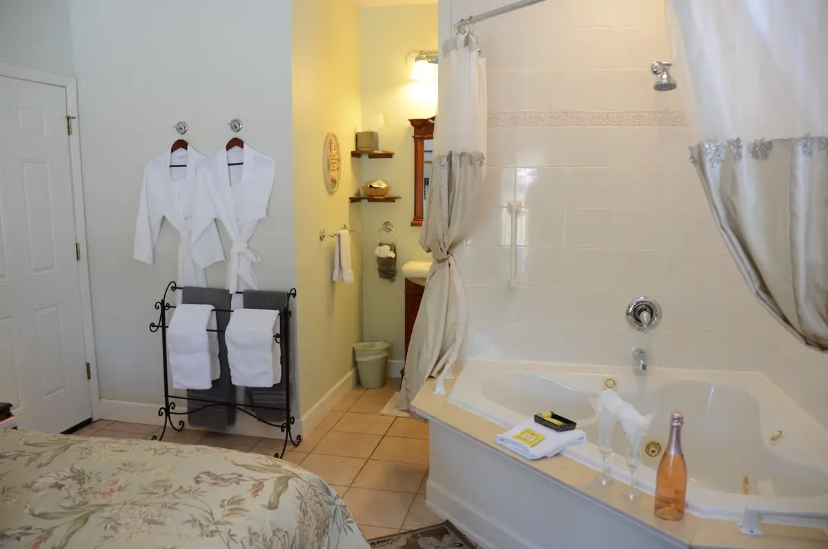 Deep soaking bathtub at Victorian House Bed & Breakfast