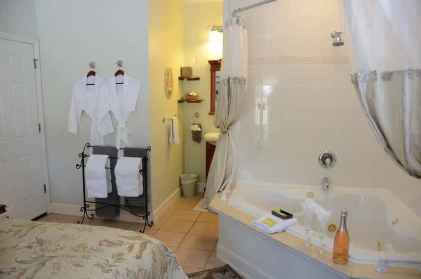 In-room jacuzzi tub at Victorian House Bed & Breakfast in St Augustine, FL