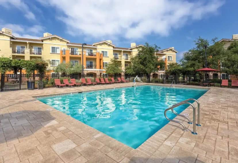 a swimming pool at a apartment complex at Vino Bello Resort in Napa