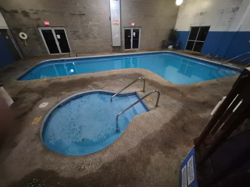 Shared indoor hot tub at Voyageur Inn and Conference Center in Reedsburg, WI
