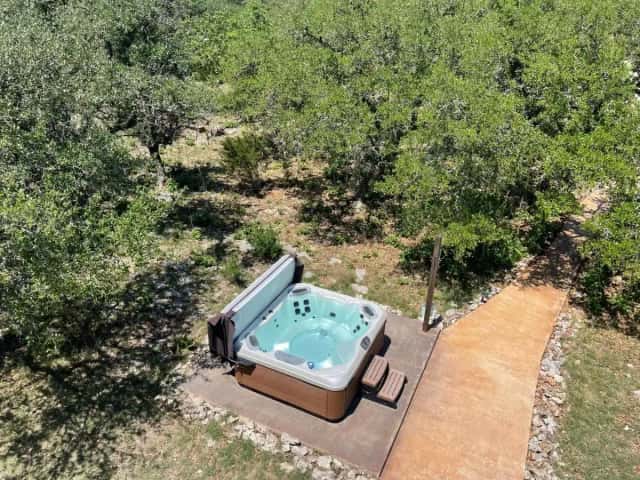 Private in-room hot tub at Walnut Canyon Cabins