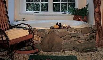 In-room hot tub at Winvian Farm in Morris, CT