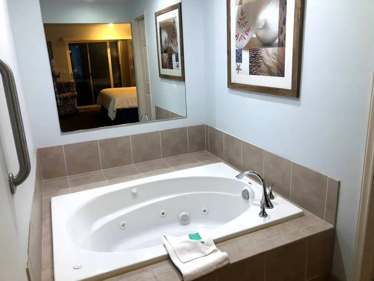 Private in-room jacuzzi tub at WorldMark Discovery Bay