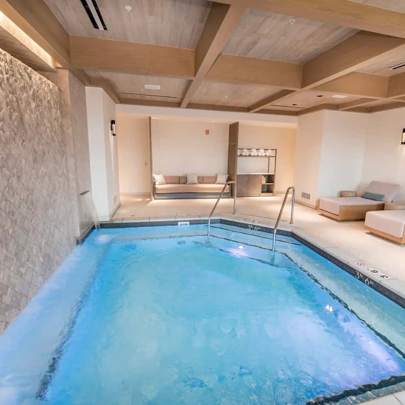 Shared indoor hot tub at Yaamava' Resort & Casino in Highland, CA