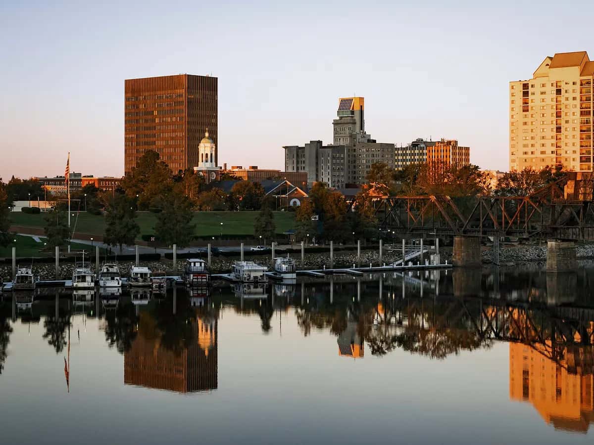 The Savannah River at Augusta, Georgia