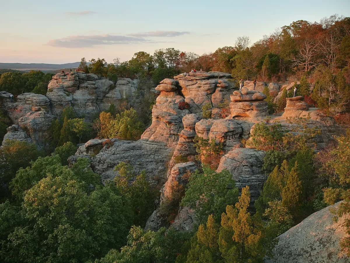 Garden of the Gods rock formations in Shawnee National Forest, Illinois