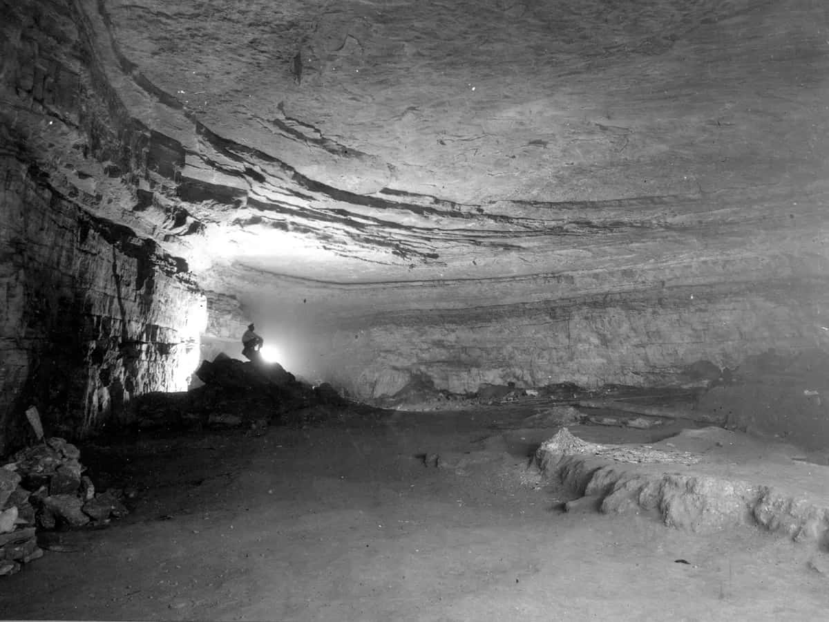 Forest and cave entrance at Mammoth Cave National Park, Kentucky