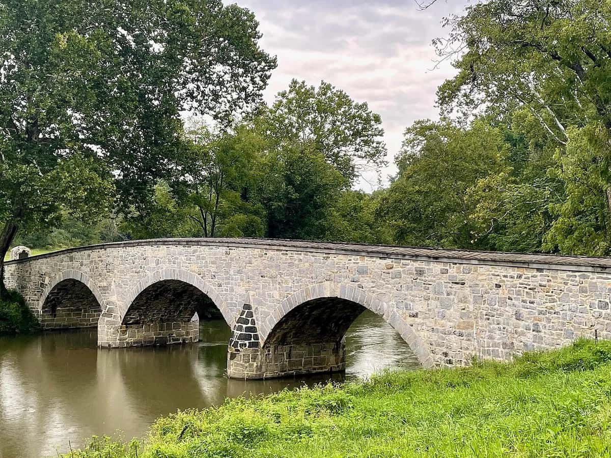 Stone Burnside Bridge at Antietam National Battlefield in western Maryland