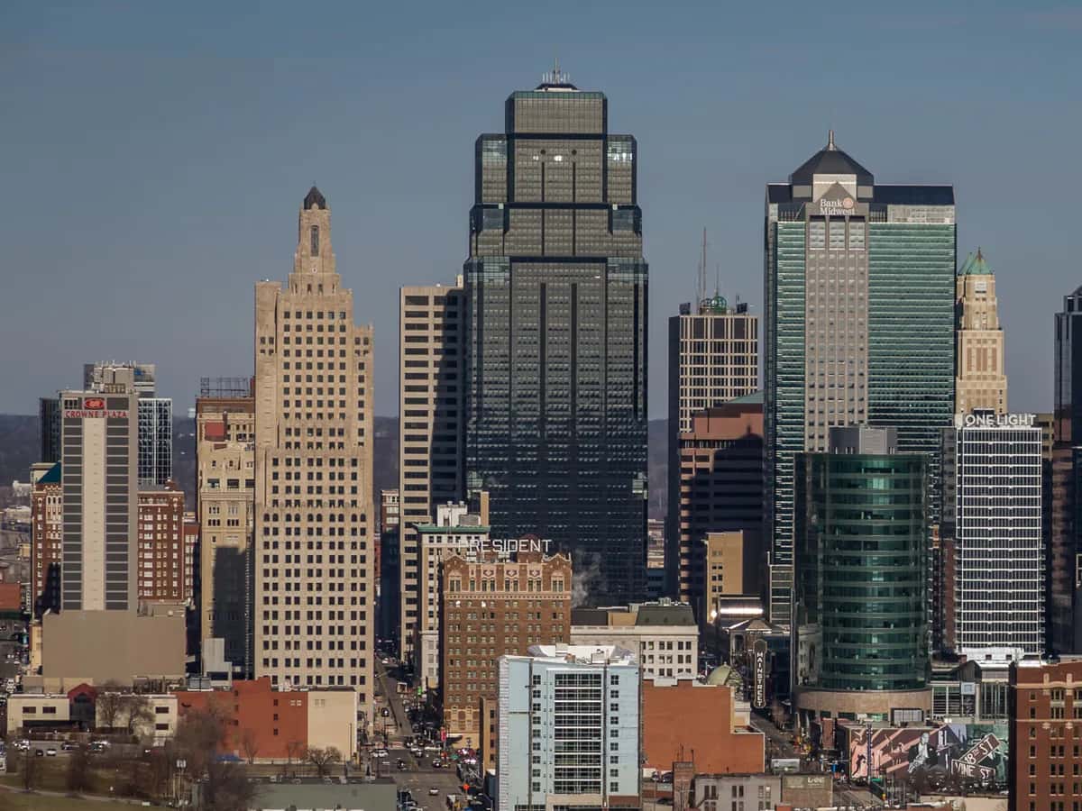 Kansas City skyline seen from the Liberty Memorial