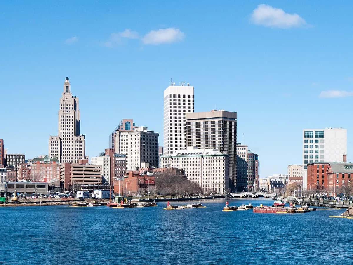 Providence skyline along the river