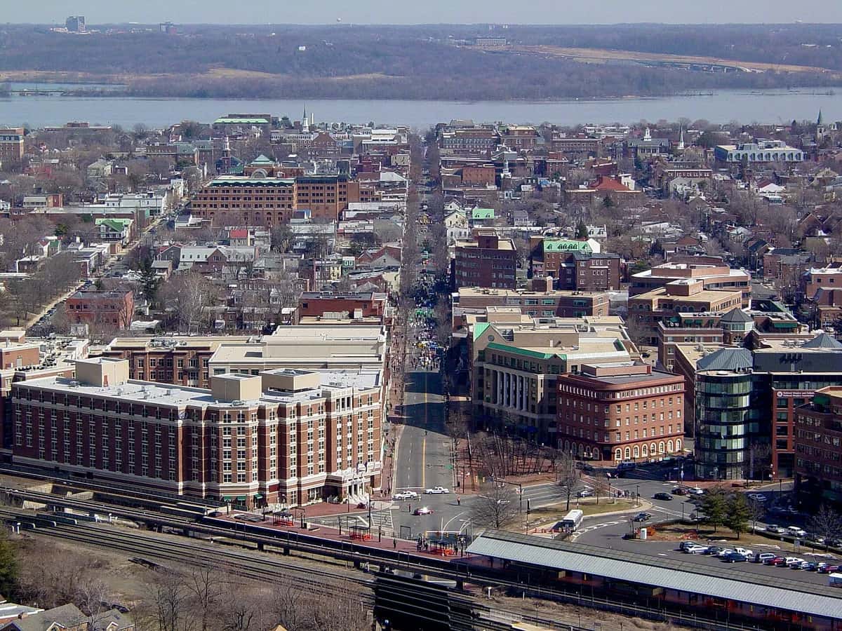 The Potomac waterfront in Old Town Alexandria