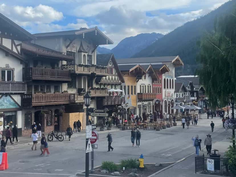 Leavenworth village beneath the Cascade Mountains