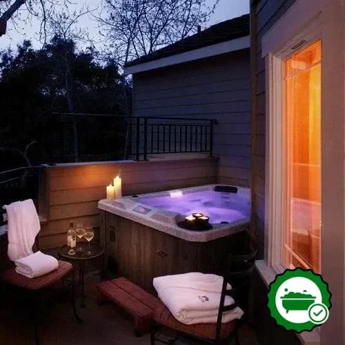 Private outdoor hot tub