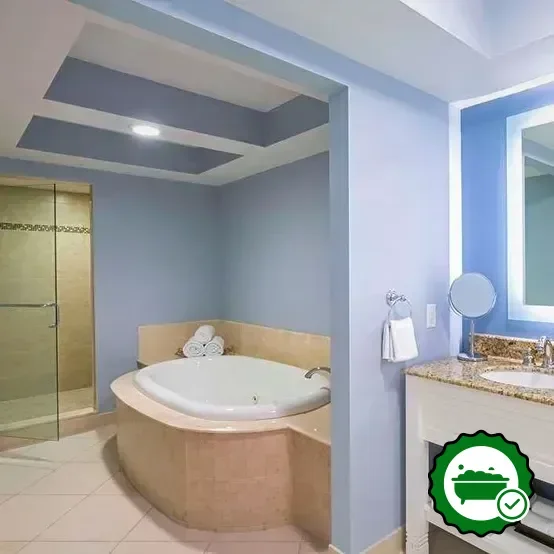 Private in-room hot tub