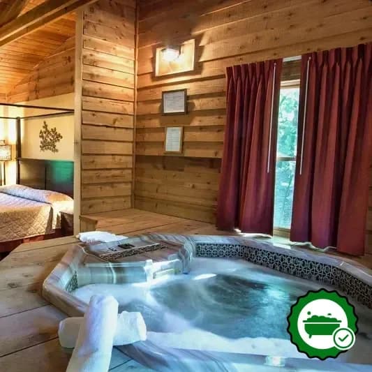 Private in-room hot tub